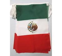 AZ FLAG - Guirlande Drapeau Mexique - 12 Mètres Avec 20 Drapeaux Mexicain De 45x30 cm - Fanions 100% Polyester - 200g