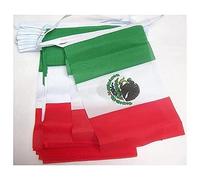 AZ FLAG - Guirlande Drapeau Mexique - 4 Mètres Avec 20 Petits Drapeaux Mexicain De 15x10 cm - Fanion 100% Polyester - 40g