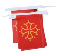 AZ FLAG - Guirlande Drapeau Midi-Pyrénées - Occitanie - 12 Mètres Avec 20 Drapeaux Occitan - France De 45x30 cm - Fanions 100% Polyester - 200g
