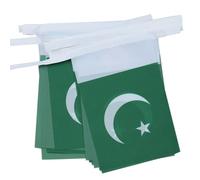 AZ FLAG - Guirlande Drapeau Pakistan - 6 Mètres Avec 20 Fanions Pakistanais De 21x14 cm - Petits Drapeaux 100% Polyester - 60g