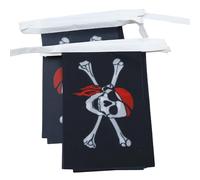 AZ FLAG - Guirlande Drapeau Pirate foulard rouge - 12 Mètres Avec 20 Drapeaux Corsaire Avec Bandana De 45x30 cm - Fanions 100% Polyester - 200g