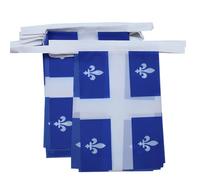 AZ FLAG - Guirlande Drapeau Québec - 12 Mètres Avec 20 Drapeaux Québécois - Canada De 45x30 cm - Fanions 100% Polyester - 200g