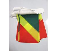 AZ FLAG - Guirlande Drapeau République du Congo - 12 Mètres Avec 20 Drapeaux Congolais De 45x30 cm - Fanions 100% Polyester - 200g