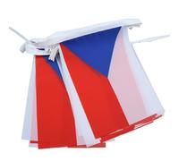 AZ FLAG - Guirlande Drapeau République tchèque - 6 Mètres Avec 20 Fanions Tchèque - Tchéquie De 21x14 cm - Petits Drapeaux 100% Polyester - 60g