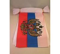 AZ FLAG - Guirlande Drapeau Russie avec aigle - 6 Mètres Avec 20 Fanions Russe De 21x14 cm - Petits Drapeaux 100% Polyester - 60g