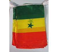 AZ FLAG - Guirlande Drapeau Sénégal - 12 Mètres Avec 20 Drapeaux Sénégalais De 45x30 cm - Fanions 100% Polyester - 200g