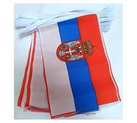 AZ FLAG - Guirlande Drapeau Serbie - 12 Mètres Avec 20 Drapeaux Serbe De 45x30 cm - Fanions 100% Polyester - 200g