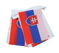 AZ FLAG - Guirlande Drapeau Slovaquie - 6 Mètres Avec 20 Fanions Slovaque De 21x14 cm - Petits Drapeaux 100% Polyester - 60g