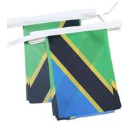AZ FLAG - Guirlande Drapeau Tanzanie - 6 Mètres Avec 20 Fanions Tanzanien De 21x14 cm - Petits Drapeaux 100% Polyester - 60g