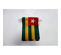 AZ FLAG - Guirlande Drapeau Togo - 6 Mètres Avec 20 Fanions Togolais De 21x14 cm - Petits Drapeaux 100% Polyester - 60g