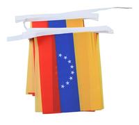 AZ FLAG - Guirlande Drapeau Vénézuela Sans Ecusson - 6 Mètres Avec 20 Fanions Vénézuelien 8 Étoiles De 21x14 cm - Petits Drapeaux 100% Polyester - 60g