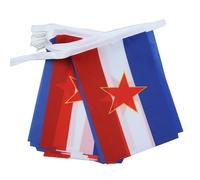 AZ FLAG - Guirlande Drapeau Yougoslavie - 6 Mètres Avec 20 Fanions Yougoslave De 21x14 cm - Petits Drapeaux 100% Polyester - 60g