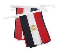 AZ FLAG Guirlande Egypte 6 m 20 drapeaux Polyester Léger 21x15 cm | Usage intérieur et extérieur Guirlande de drapeaux egyptien مصر drapeaux cousus sur un ruban renforcé