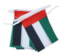 AZ FLAG Guirlande Emirats Arabes Unis 6 m 20 drapeaux Polyester Léger | Usage intérieur et extérieur Guirlande de drapeaux émirati الإمارات العربية المتحدة drapeaux cousus sur un ruban renforcé