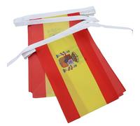 AZ FLAG Guirlande Espagne 6 m 20 drapeaux Polyester Léger 21x15 cm | Usage intérieur et extérieur Guirlande de drapeaux espagnol España drapeaux cousus sur un ruban renforcé