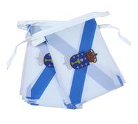 AZ FLAG Guirlande Galice 6 m 20 drapeaux Polyester Léger 21x15 cm | Usage intérieur et extérieur Guirlande de drapeaux de Galicia drapeaux cousus sur un ruban renforcé