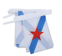 AZ FLAG Guirlande Galice Estreleira 6 m 20 drapeaux Polyester Léger | Usage intérieur et extérieur Guirlande de drapeaux de Galicia drapeaux cousus sur un ruban renforcé