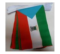 AZ FLAG Guirlande Guinée équatoriale 6 m 20 drapeaux Polyester Léger | Usage intérieur et extérieur Guirlande de drapeaux équato-Guinéen Guinea Ecuatorial drapeaux cousus sur un ruban renforcé