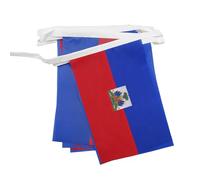 AZ FLAG Guirlande Haïti 6 m 20 drapeaux Polyester Léger 21x15 cm