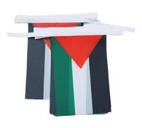 AZ FLAG Guirlande Palestine 12 m 20 drapeaux Polyester Léger 45x30 cm