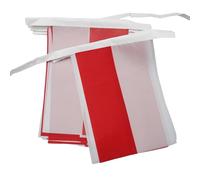 AZ FLAG Guirlande Pologne 4 m 20 drapeaux Polyester Léger 15x10 cm | Usage intérieur et extérieur Guirlande de drapeaux polonais Polska drapeaux cousus sur un ruban renforcé
