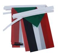 AZ FLAG Guirlande Soudan 6 m 20 drapeaux Polyester Léger 21x15 cm