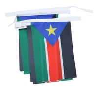 AZ FLAG Guirlande Soudan du Sud 6 m 20 drapeaux Polyester Léger 21x15 cm
