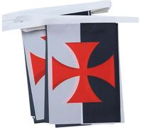 AZ FLAG Guirlande Templiers Baussant 6 m 20 drapeaux Polyester Léger