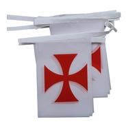 AZ FLAG Guirlande Templiers Ordre du Temple 6 m 20 drapeaux Polyester Léger