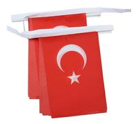AZ FLAG Guirlande Turquie 12 m 20 drapeaux Polyester Léger 45x30 cm | Usage intérieur et extérieur Guirlande de drapeaux turc Türkiye drapeaux cousus sur un ruban renforcé