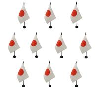 AZ FLAG Lot de 10 Drapeaux de Table Japon 15x10 cm Socle Plastique