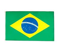 AZ FLAG - Lot de 2 Drapeau Brésil - 150x90 cm - Drapeau Brésilien 100% Polyester Avec Oeillets Métalliques Intégrés