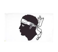 AZ FLAG - Lot de 2 Drapeau Corse - 150x90 cm - Drapeau Corse 100% Polyester Avec Oeillets Métalliques Intégrés