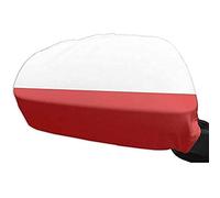 AZ FLAG - Lot de 2 Drapeau de Rétroviseur Pologne - Pack de 2 Drapeaux Polonais Pour Voiture - Taille Unique