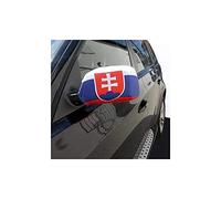 AZ FLAG - Lot de 2 Drapeau de Rétroviseur Slovaquie - Pack de 2 Drapeaux Slovaque Pour Voiture - Taille Unique