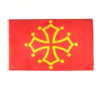 AZ FLAG - Lot de 2 Drapeau Midi-Pyrénées - Occitanie - 150x90 cm - Drapeau Occitan 100% Polyester Avec Oeillets Métalliques Intégrés