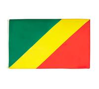 AZ FLAG - Lot de 2 Drapeau République du Congo - 90x60 cm - Drapeau Congolais 100% Polyester Avec Oeillets Métalliques Intégrés