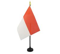AZ FLAG - Mini Drapeau Indonésie De Table - 15x10 cm - Drapeau Indonésien De Bureau 100% Polyester Avec Hampe Pointe Dorée 25cm