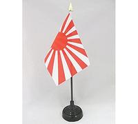 AZ FLAG - Mini Drapeau Japon WWI De Table - 15x10 cm - Drapeau Japonais De Bureau 100% Polyester Avec Hampe Pointe Dorée 25cm