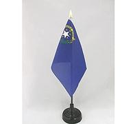 AZ FLAG - Mini Drapeau Nevada De Table - 15x10 cm - Drapeau De L'État Américain Du Nevada De Bureau 100% Polyester Avec Hampe Pointe Dorée 25cm