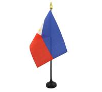 AZ FLAG - Mini Drapeau Philippines De Table - 15x10 cm - Drapeau Philippin De Bureau 100% Polyester Avec Hampe Pointe Dorée 25cm