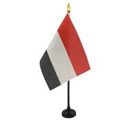 AZ FLAG - Mini Drapeau Soudan De Table - 15x10 cm - Drapeau Soudanais De Bureau 100% Polyester Avec Hampe Pointe Dorée 25cm