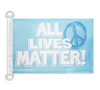 AZ FLAG Pavillon All Lives Matter 45x30 cm Maille Bloquée Anneaux Plastique | Usage extérieur et nautique Pavillon nautique les vies de tous comptent avec anneaux en plastique polyester maille