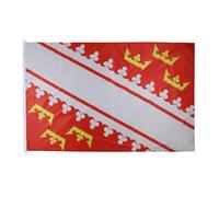 AZ FLAG Pavillon Alsace 150x90 cm Alsacien Maille Bloquée Anneaux Plastique | Usage extérieur et nautique Pavillon nautique résistant aux intempéries avec coutures doubles et bords renforcés