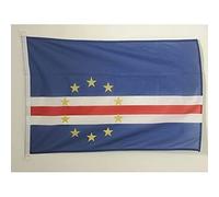 AZ FLAG Pavillon Cap Vert 90x60 cm Maille Bloquée Anneaux Plastique | Usage extérieur et nautique Pavillon nautique cap-verdien Cabo Verde avec anneaux en plastique polyester maille
