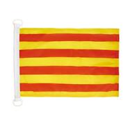AZ FLAG Pavillon Catalogne 45x30 cm Maille Bloquée Anneaux Plastique