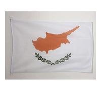 AZ FLAG Pavillon Chypre 90x60 cm Chypriote Maille Bloquée Anneaux Plastique | Usage extérieur et nautique Pavillon nautique Κύπρος résistant aux intempéries avec coutures doubles et bords renforcés
