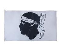 AZ FLAG Pavillon Corse 150x90 cm Corse Maille Bloquée Anneaux Plastique