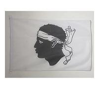 AZ FLAG Pavillon Corse 90x60 cm Corse Maille Bloquée Anneaux Plastique