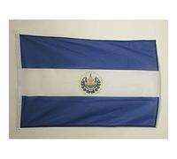 AZ FLAG Pavillon El Salvador 150x90 cm Maille Bloquée Anneaux Plastique